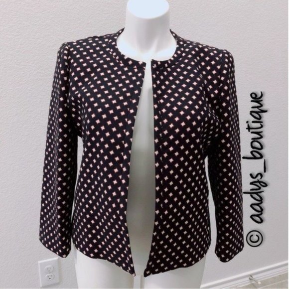 Kate Spade Blazer Diamond Jacquard Textured Jacket, Size 16 New w/Tag $348 - Picture 5 of 9